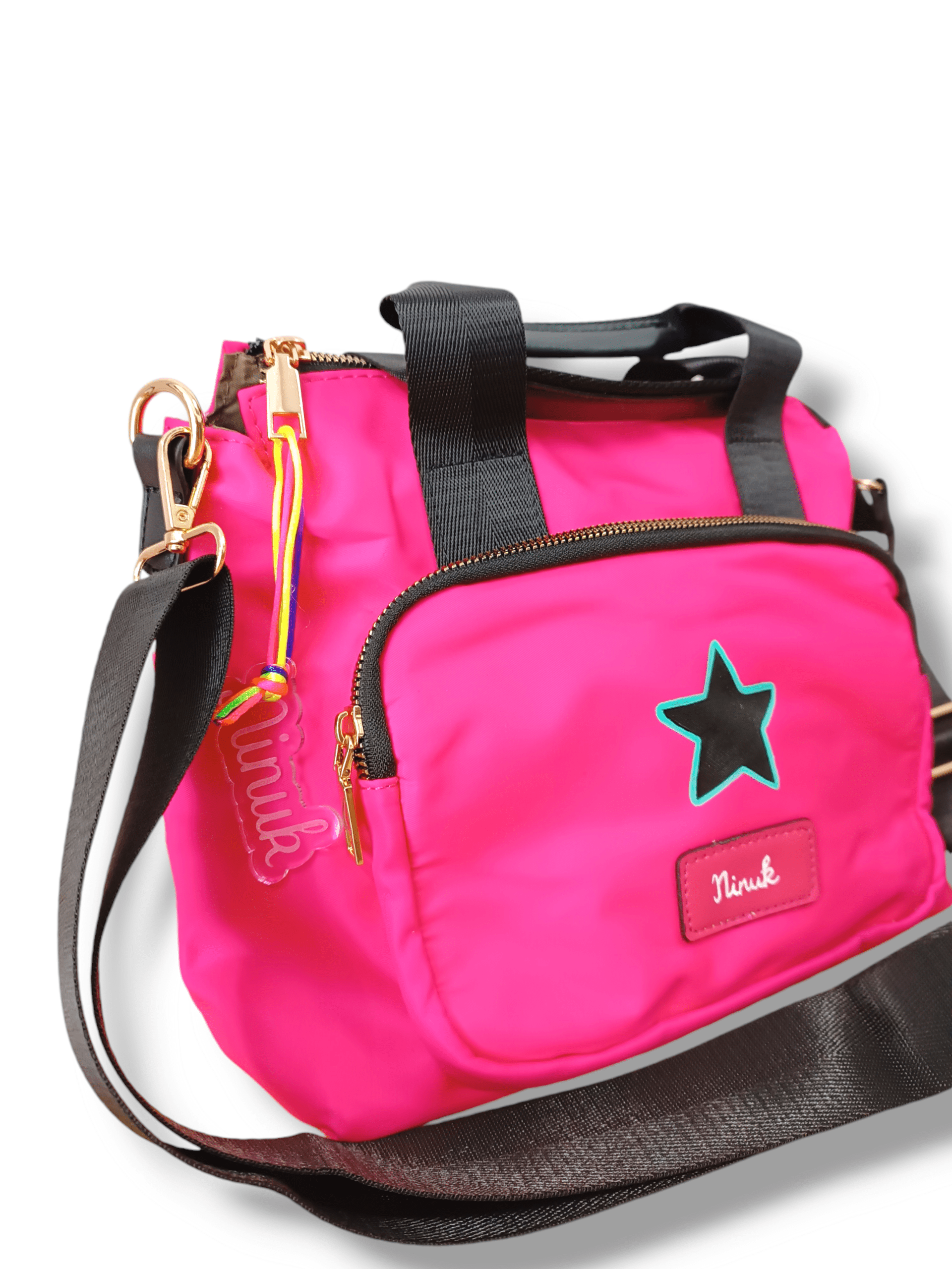 Bolso bandolera fucsia estrella - 2