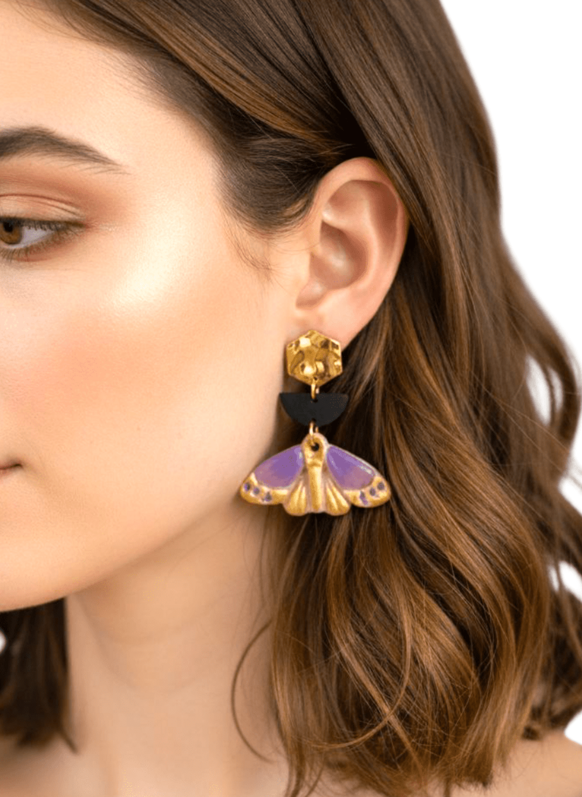 Pendientes polillas dorados - 2