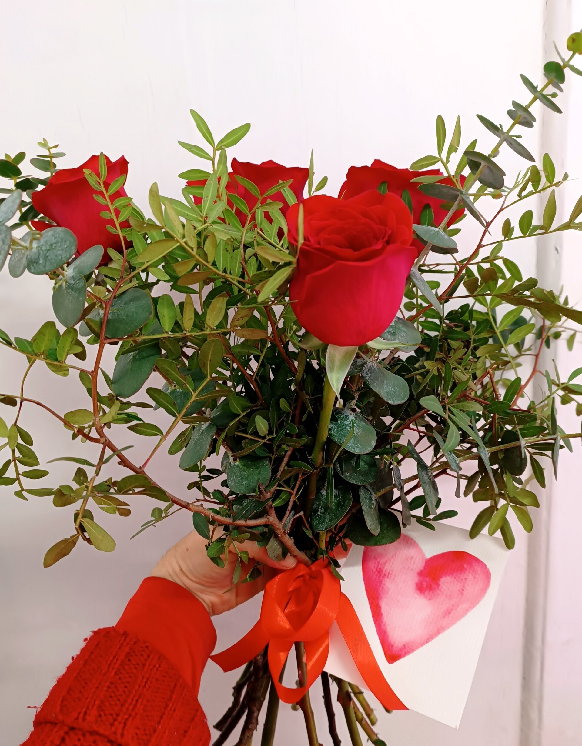 Ramo 5 rosas Carmesí - 2