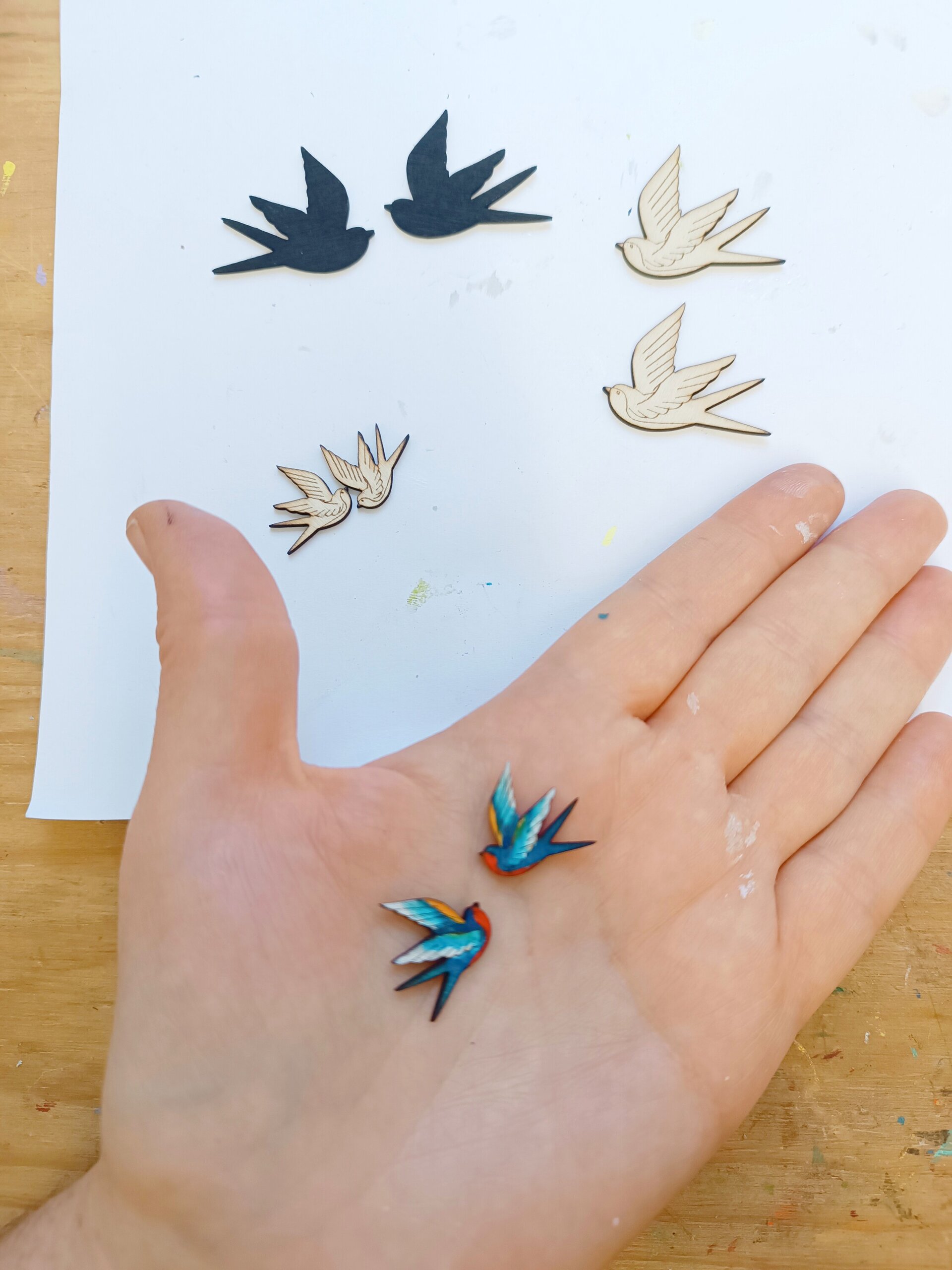 Pendientes de golondrinas minis - 2