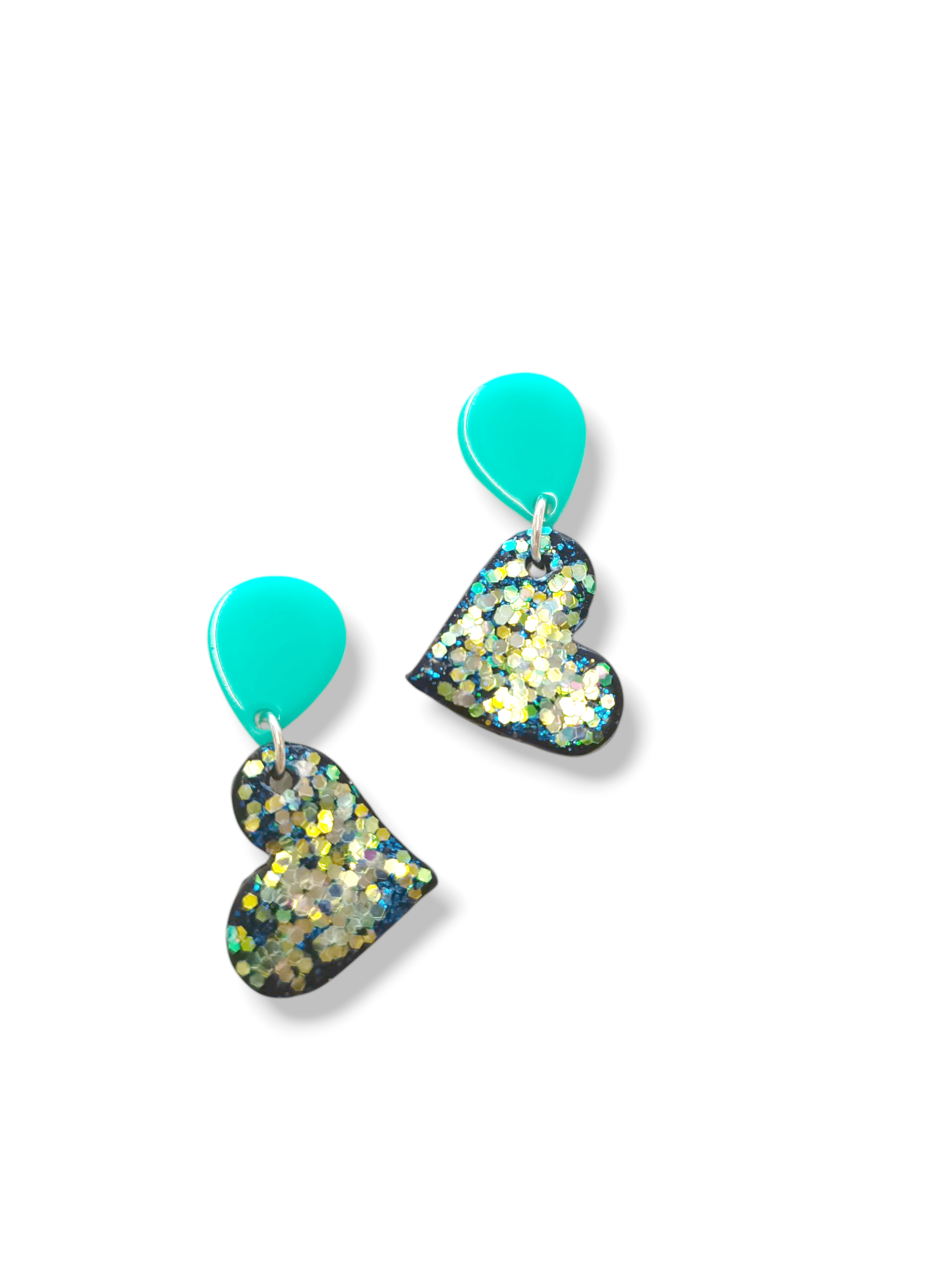Pendientes corazón brillante - 1
