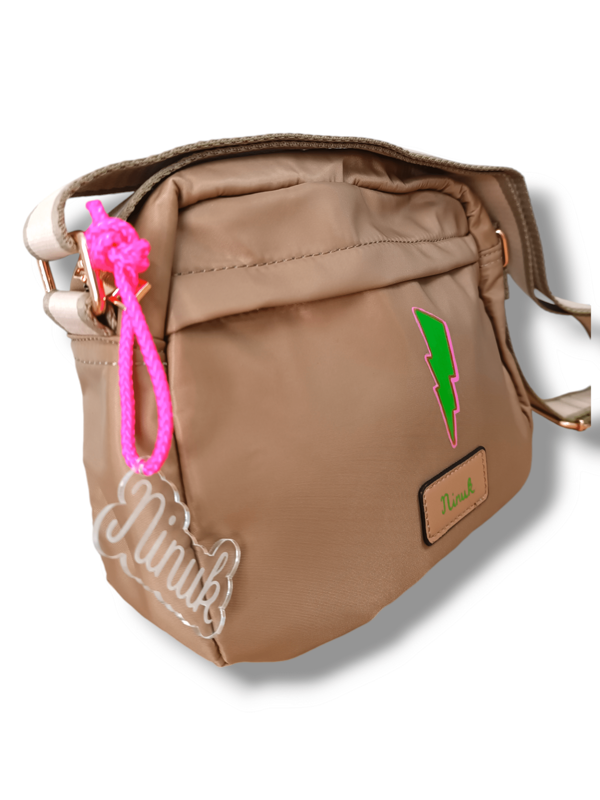 Bolso beige rayo verde - 3