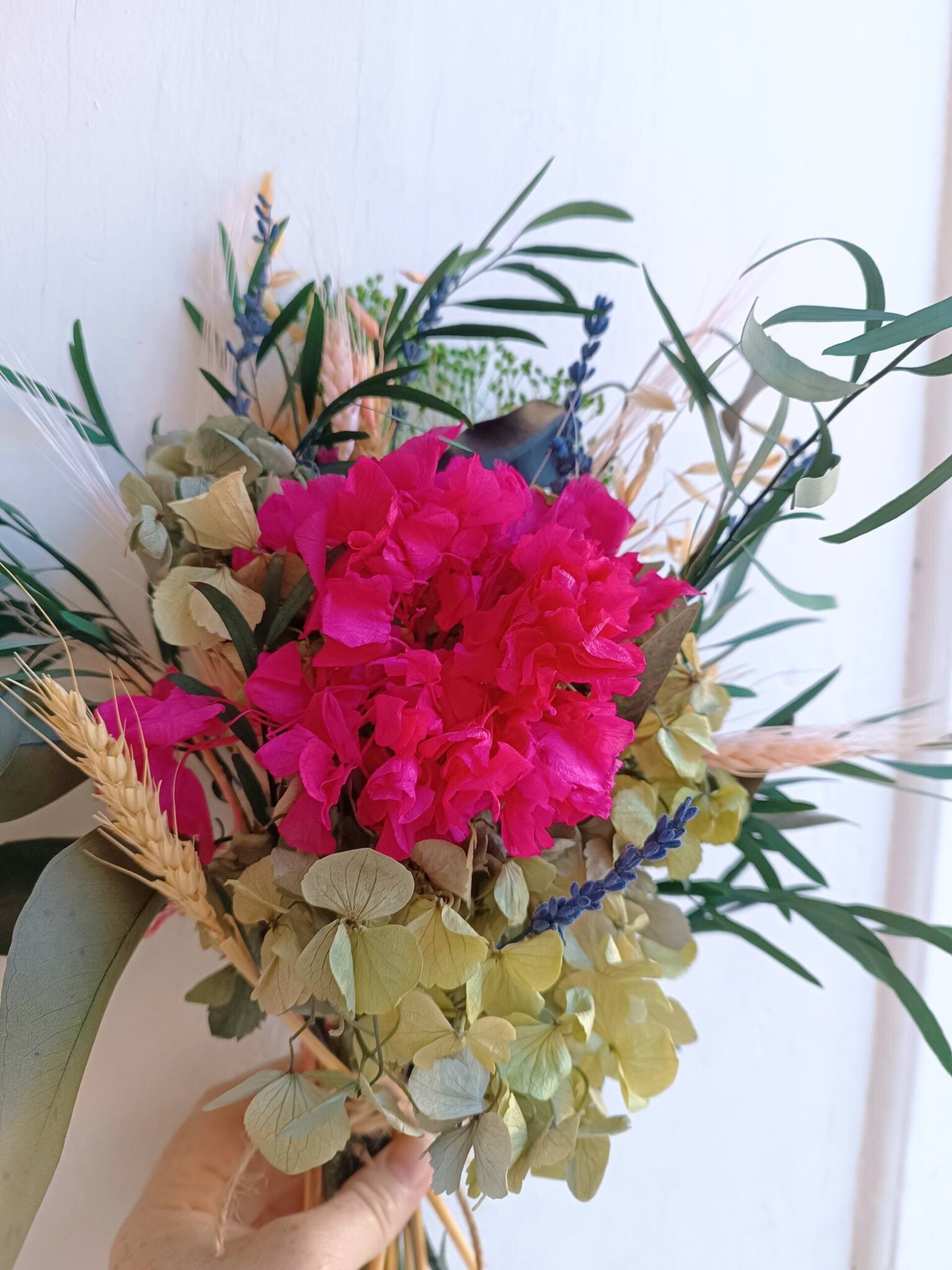 Ramo de flores preservadas fucsia - 3