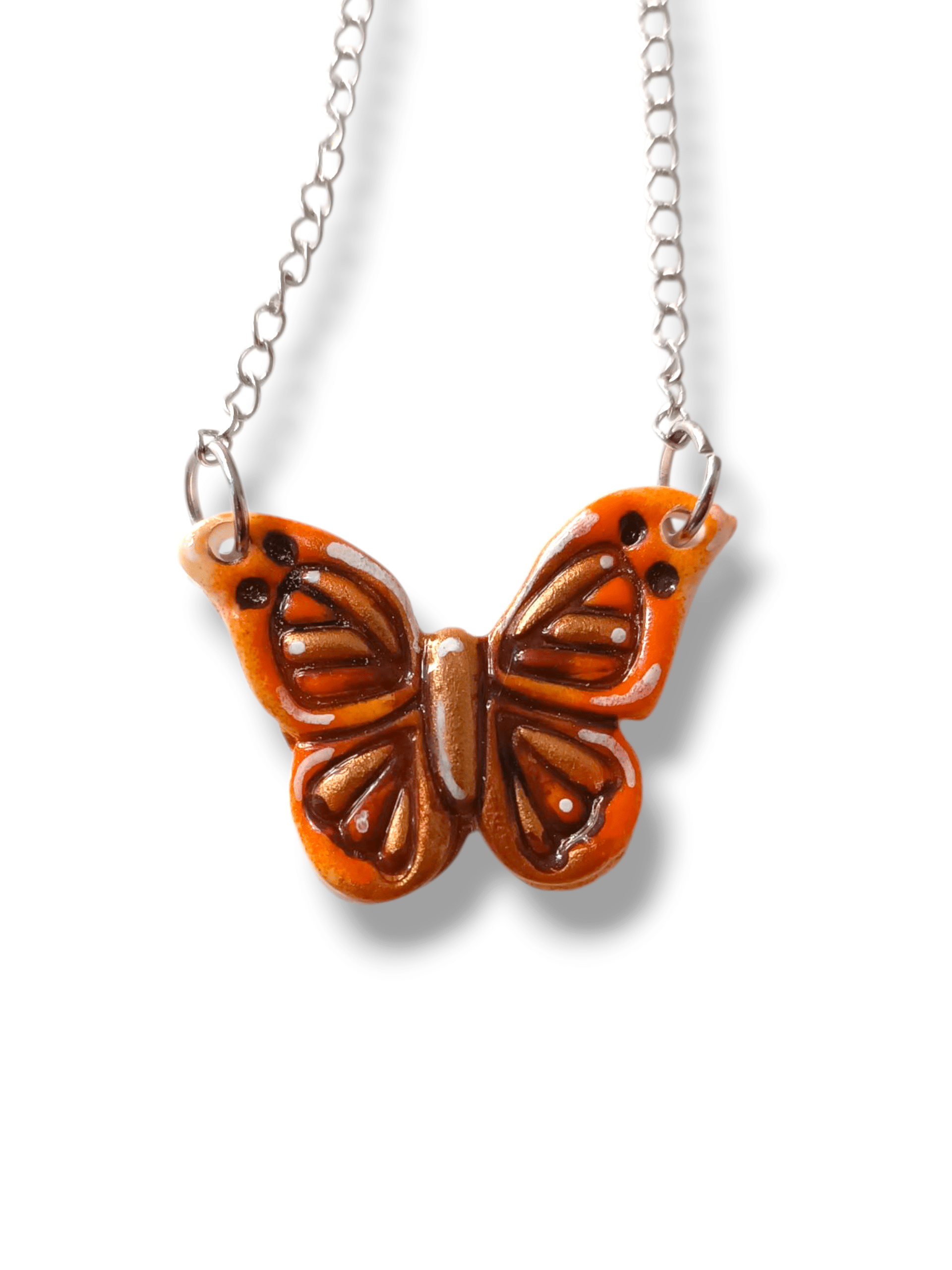 Collares mariposas pintados a mano - 3
