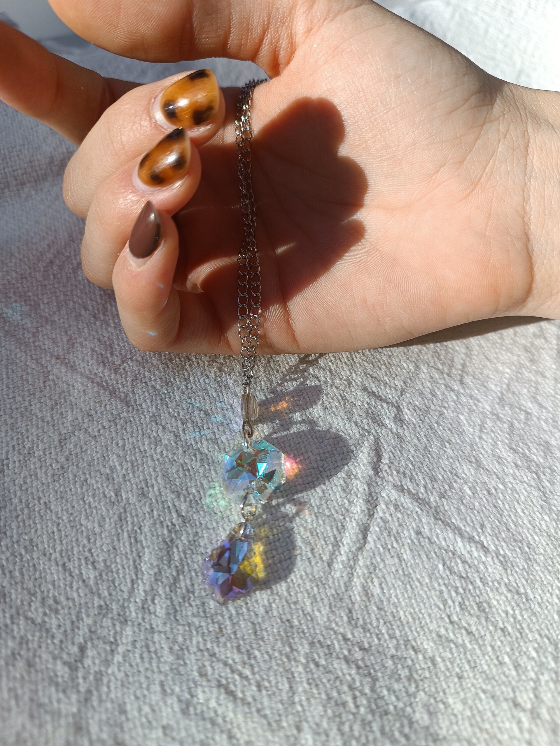 Collar cristal  lila - 4