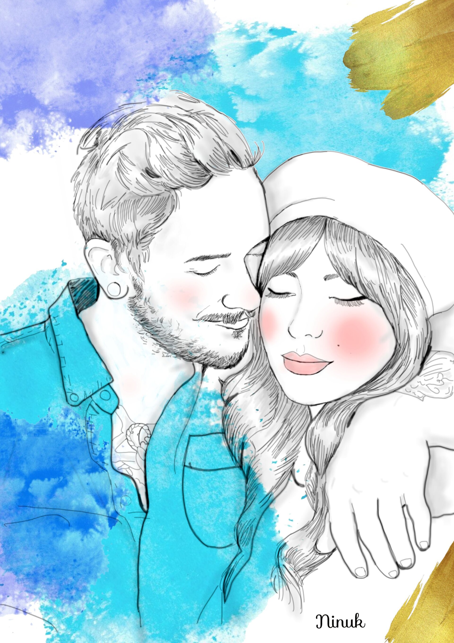 Retrato personalizado efecto Splash - 1