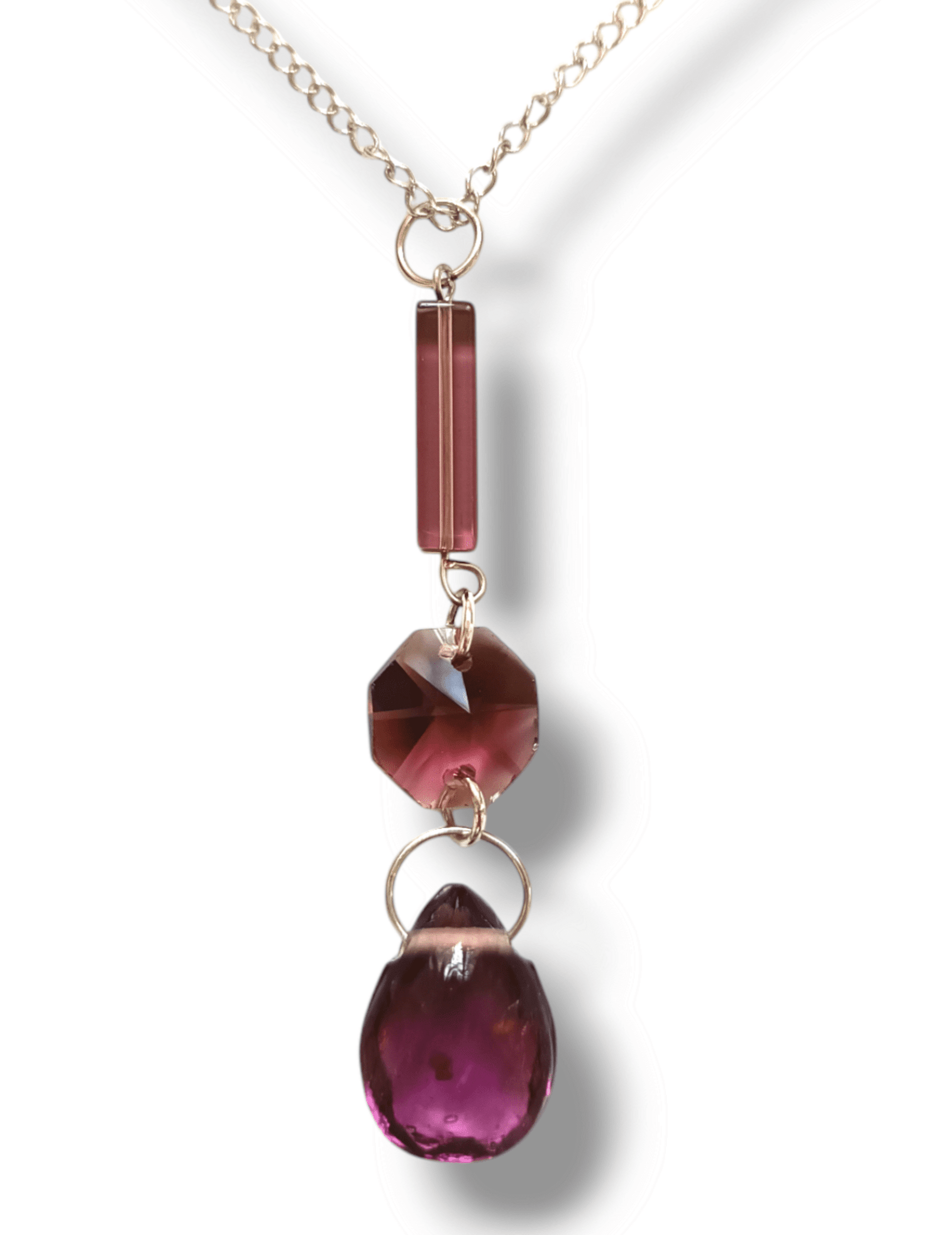 Collar cristal morado - 2