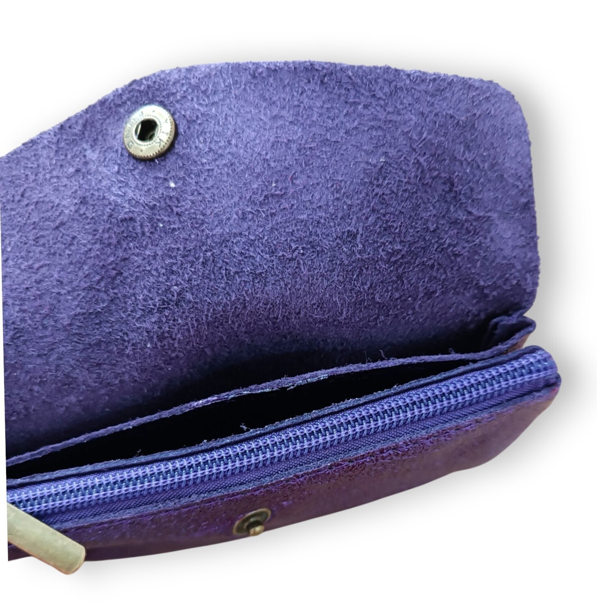 Monedero piel morado metalizado - 2