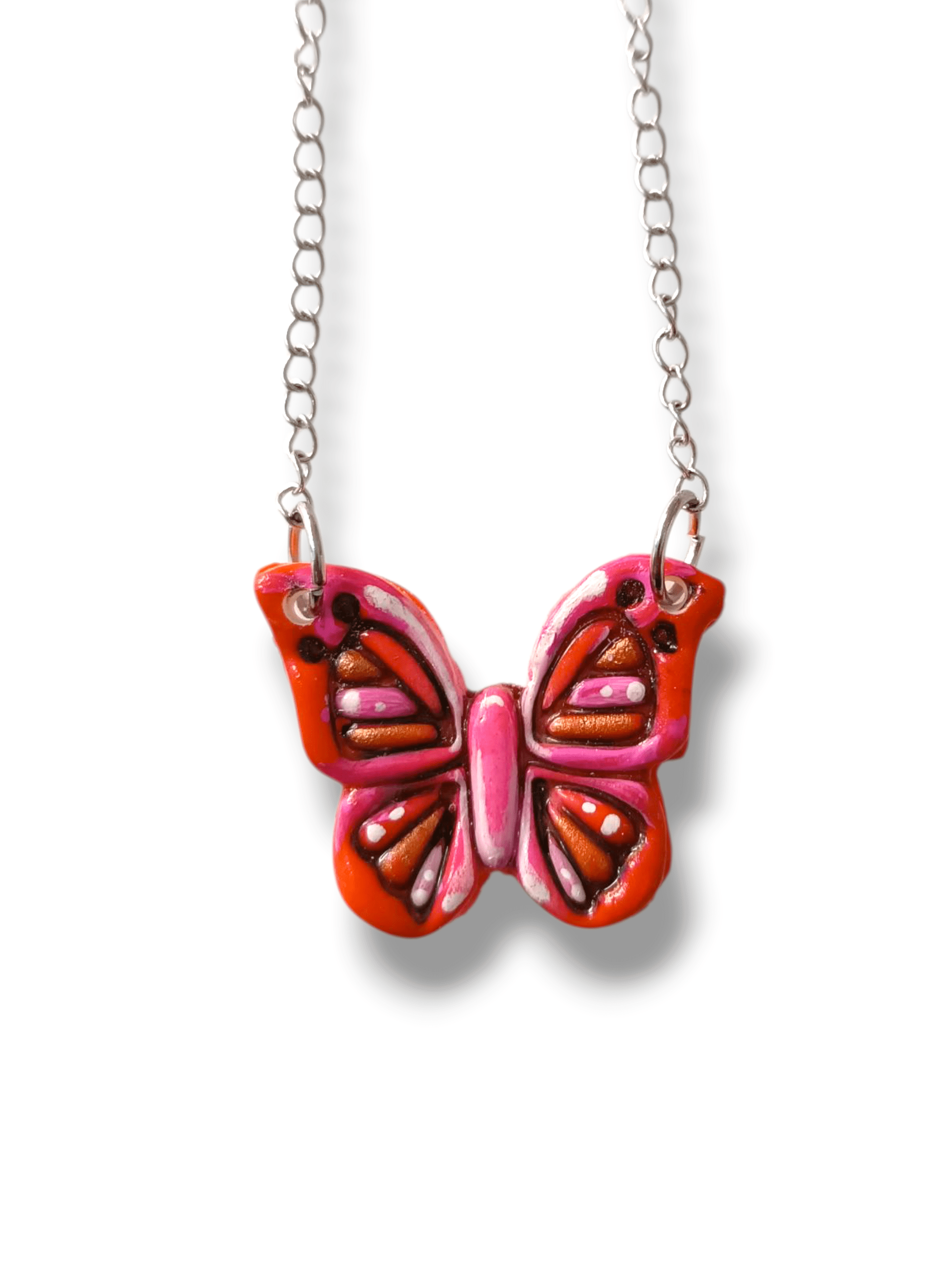 Collares mariposas pintados a mano - 2