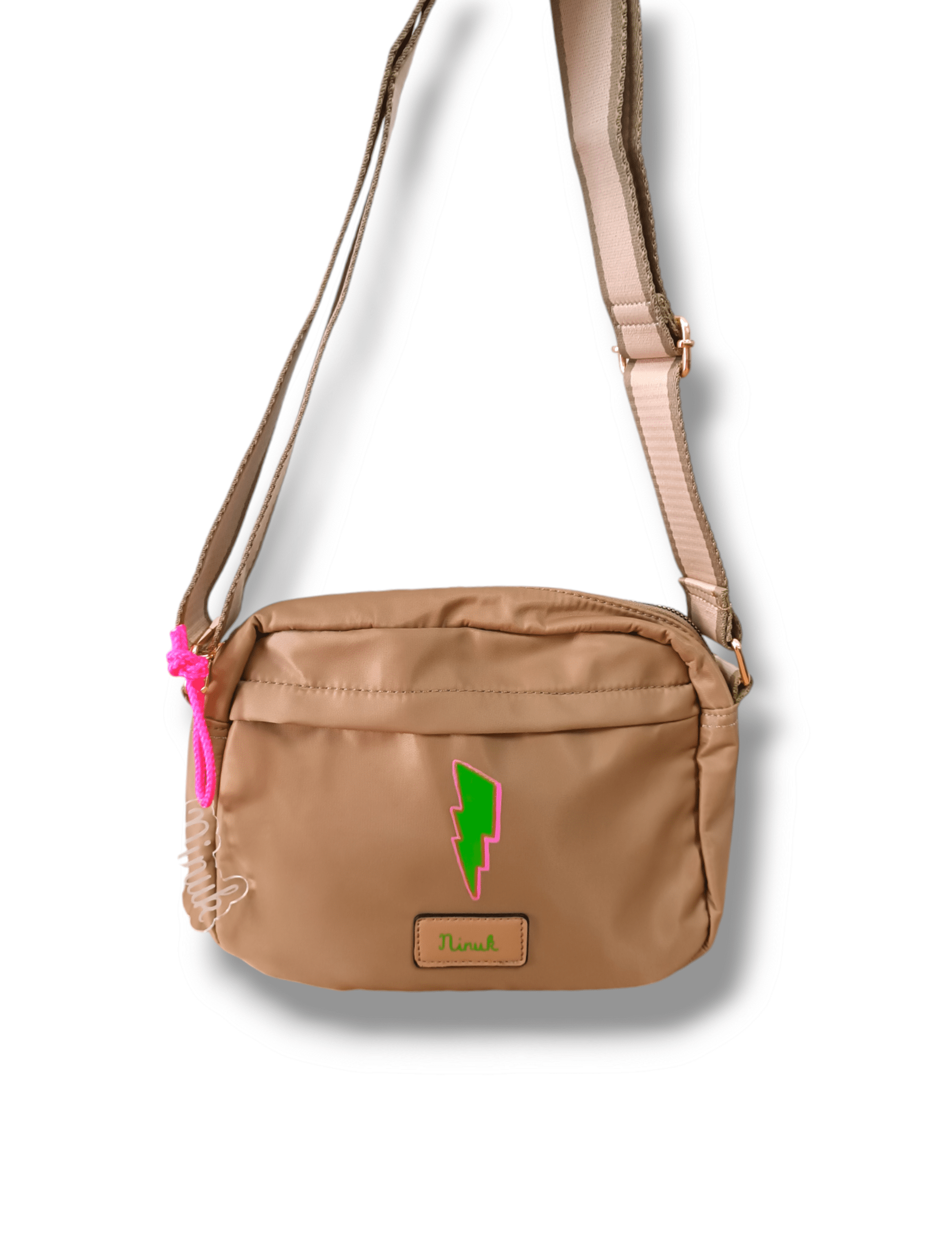 Bolso beige rayo verde - 4